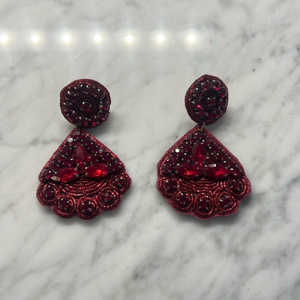 Red Statement Earrings